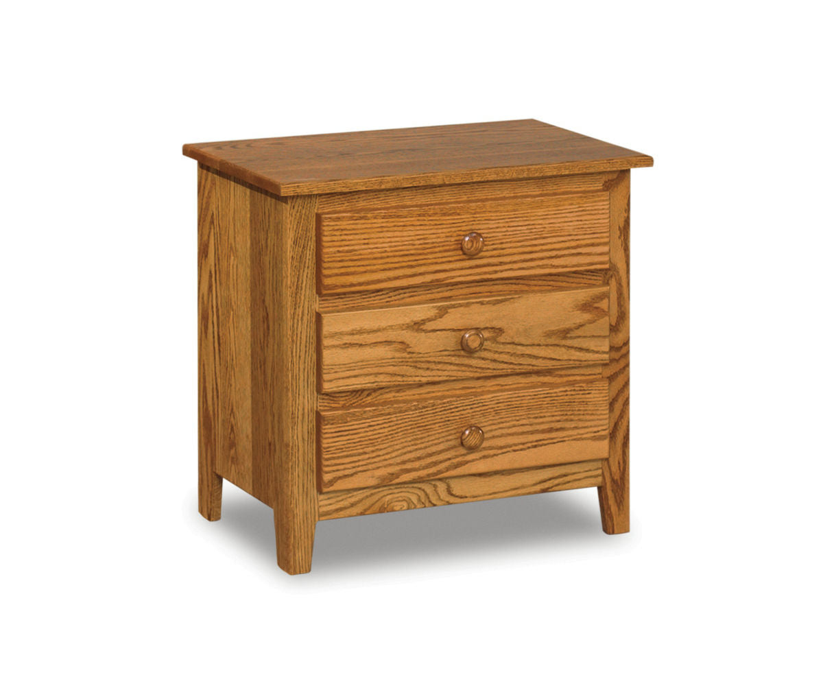 Shaker 3 Drawer Nightstand – 25"W x 25"H