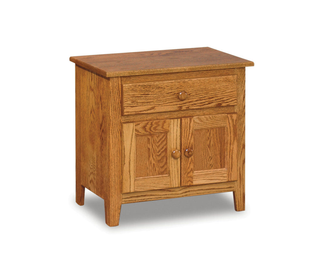 Shaker 1 Drawer, 2 Door Nightstand – 25"W x 25"H