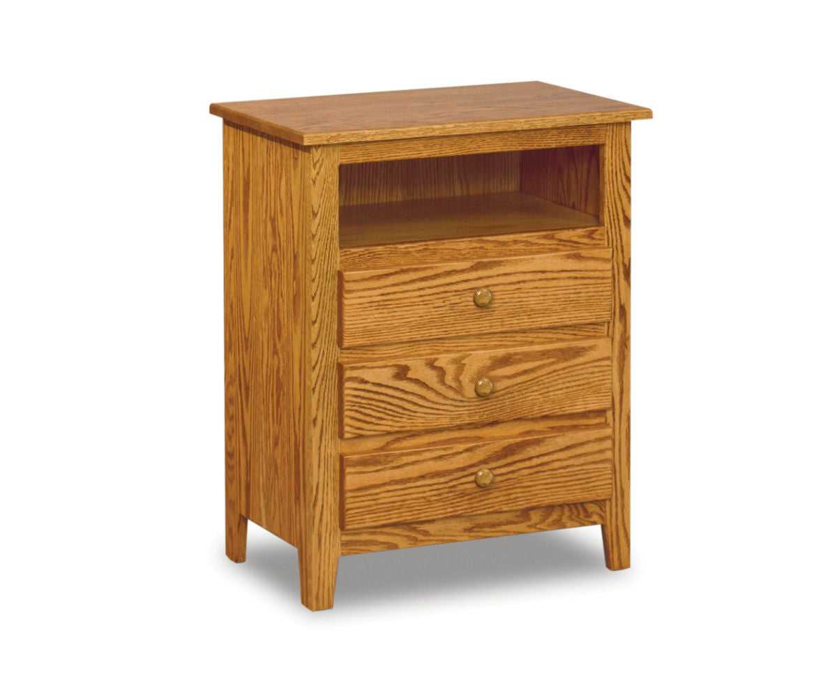 Shaker 3 Drawer Nightstand with opening – 25"W