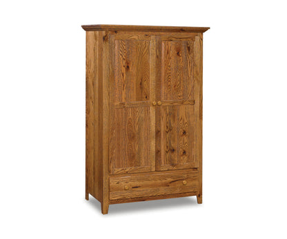 Shaker Wardrobe Armoire; 1 drawer, 2 door – 45"W
