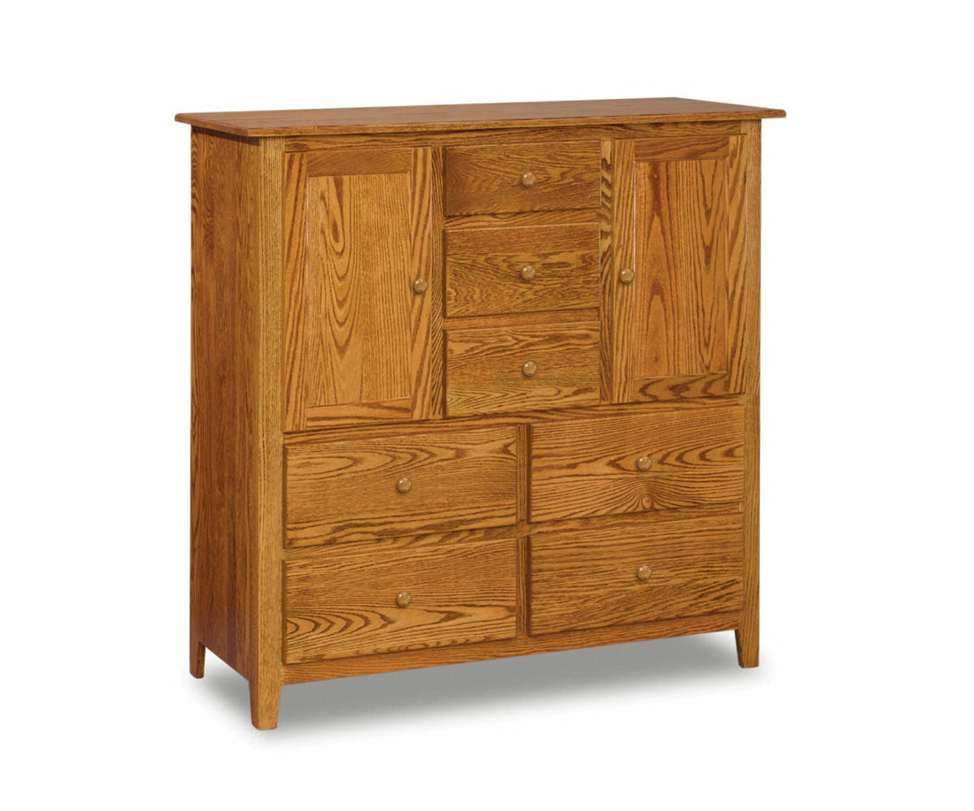 Shaker His & Hers Chest; 7 drawer, 2 door – 50"W
