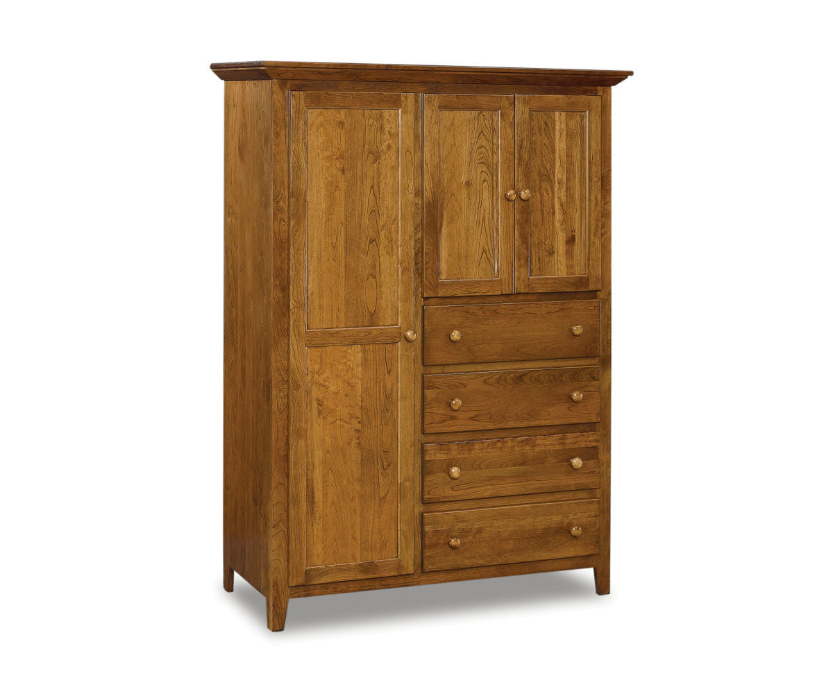 Shaker Chifferobe; 4 drawers, 3 doors – 51"W