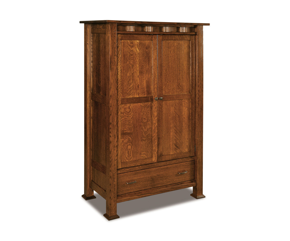 Sequoyah Wardrobe Armoire; 1 drawer, 2 door – 47½"W