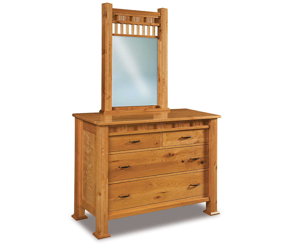 Sequoyah 4 Drawer Dresser with Beveled Mirror – 51½"W
