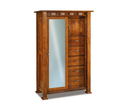 Sequoyah Chifferobe; 4 drawer, 3 door – 53½"W