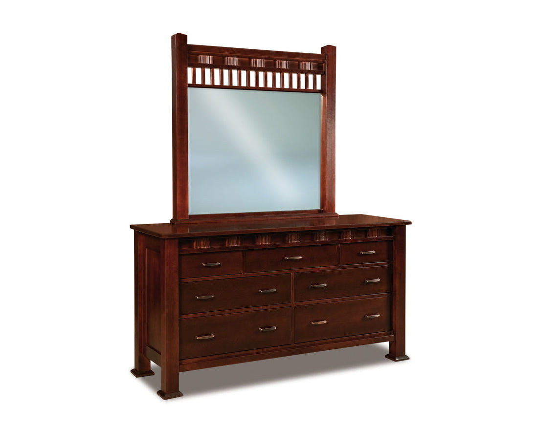 Sequoyah 7 Drawer Dresser with Beveled Mirror – 67¾"W