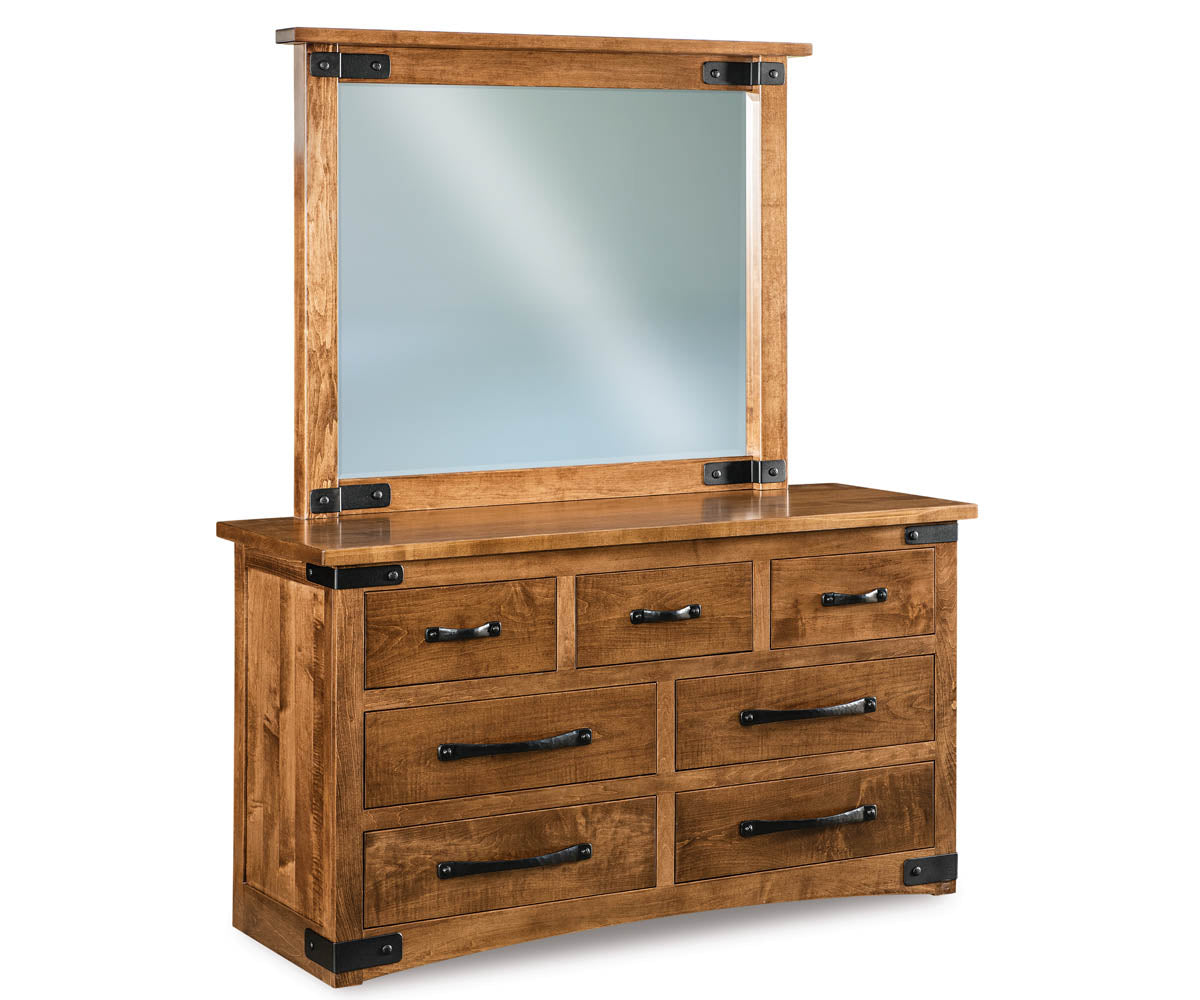 Orewood 7 Drawer Dresser with Beveled Mirror – 59"W
