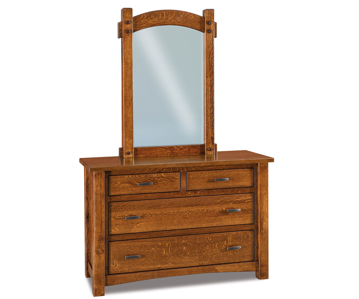 Timbra 4 Drawer Dresser with Beveled Mirror – 53"W