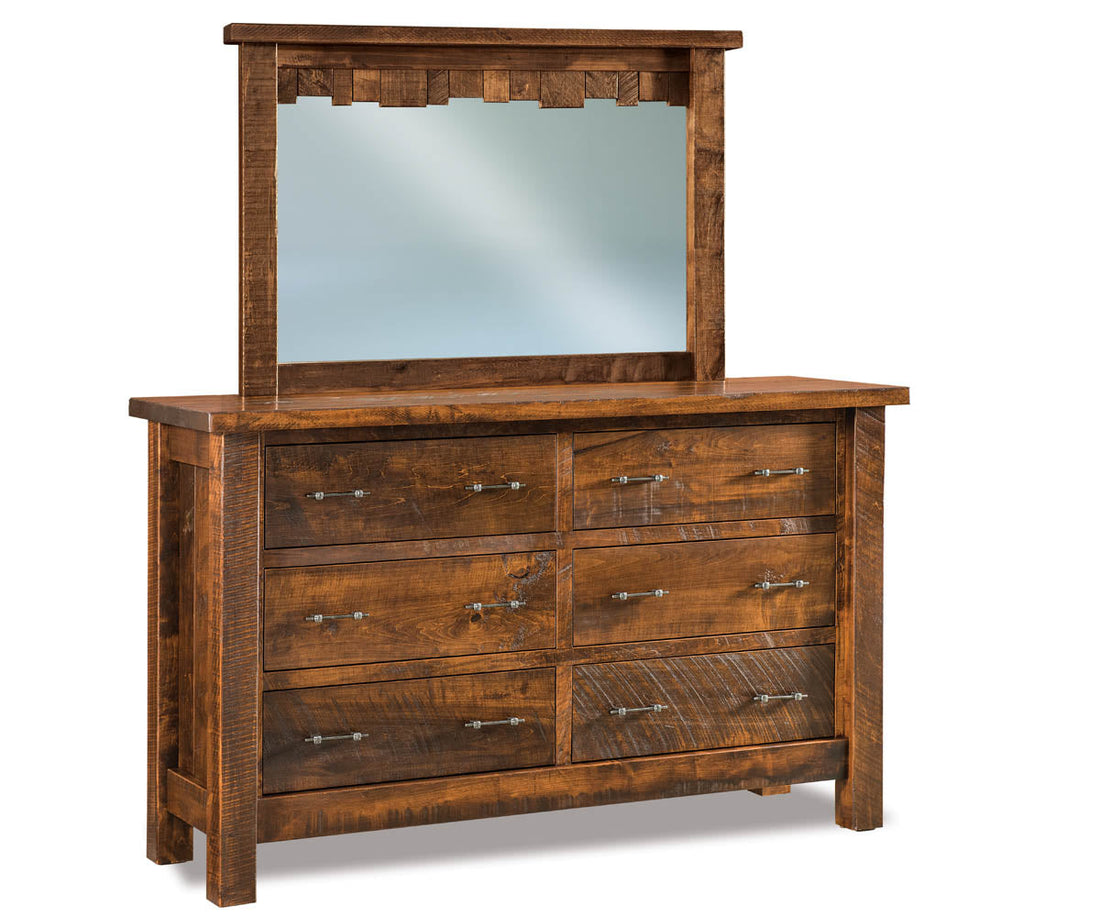 Vandella 6 Drawer Dresser with Beveled Mirror – 71"W