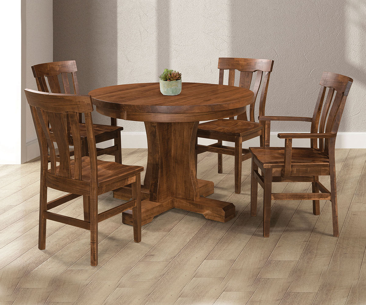 Jamestown Saw-Marked Single Pedestal Table