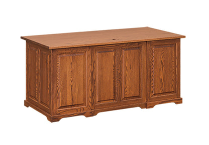 Raised Panel 70″ Executive Desk with Hutch Top (34″ Deep)