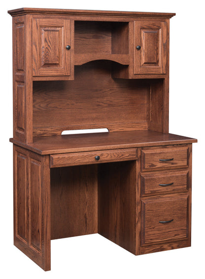 Raised Panel 45″ Student's Desk with Hutch Top
