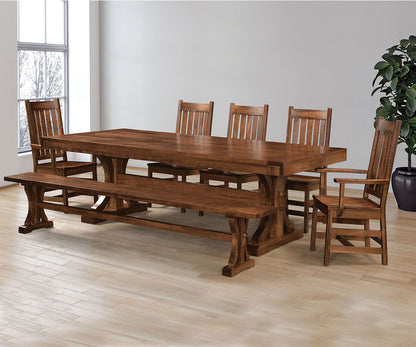 Karlisle Saw-Marked Farmhouse Table