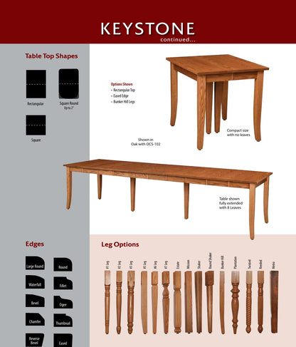 Keystone Expandable Table catalog page