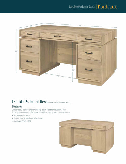 Bordeaux Leg Desk