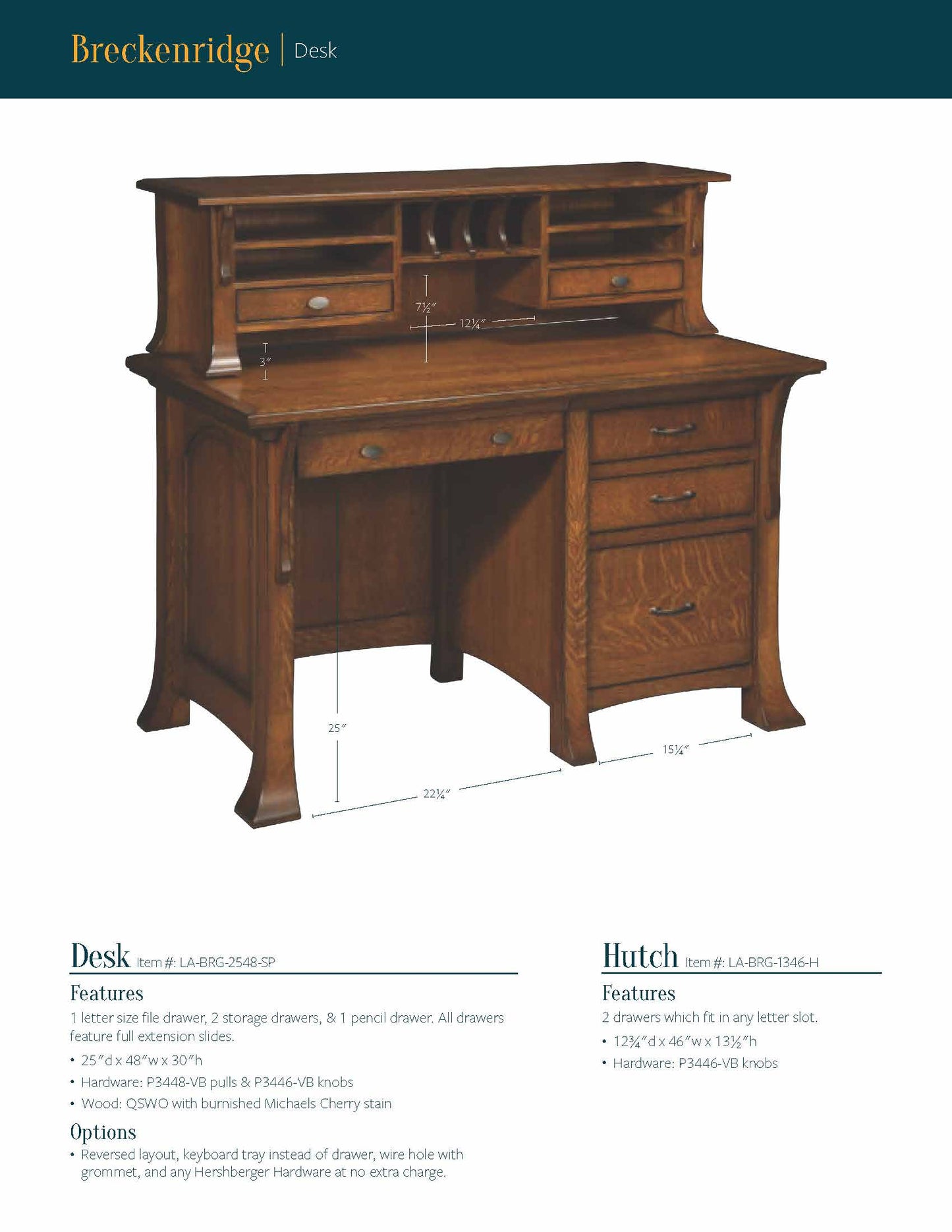 Breckenridge Wall Desk