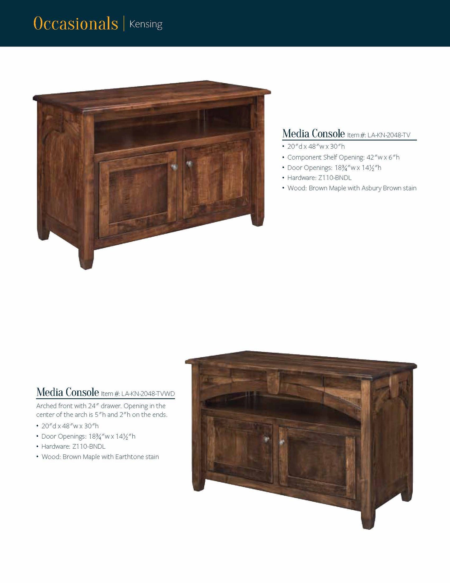 Kensing 2 Drawer Media Console