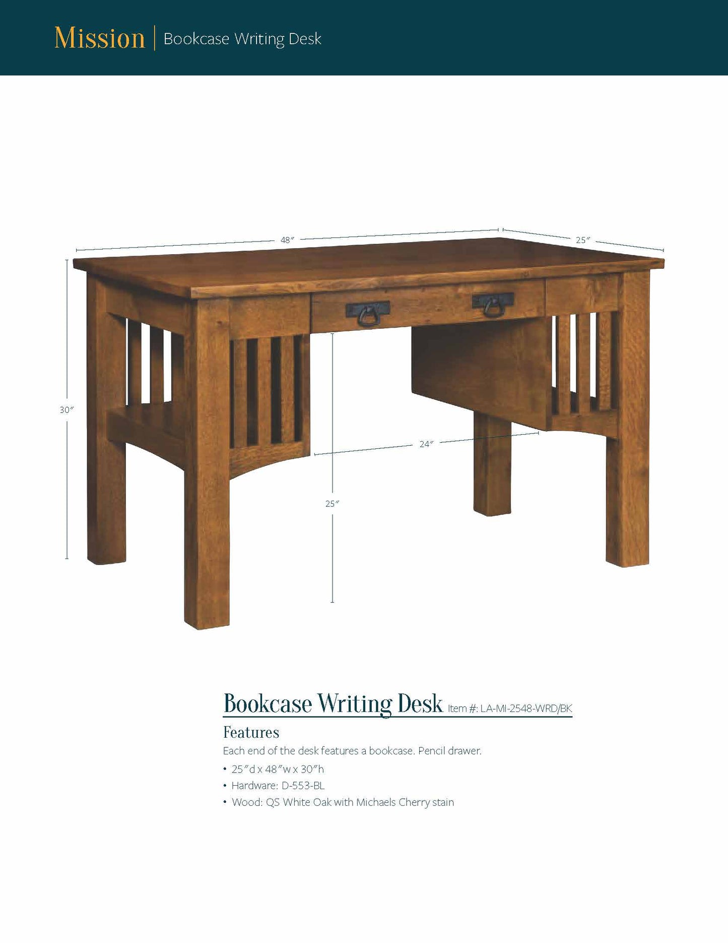 Mission Single Bookcase