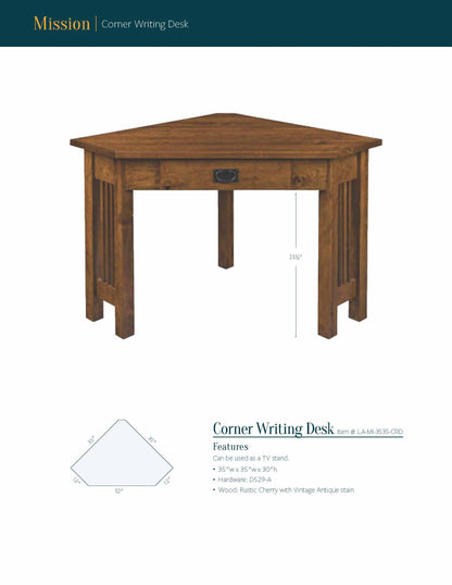 Mission Open Leg Computer Table