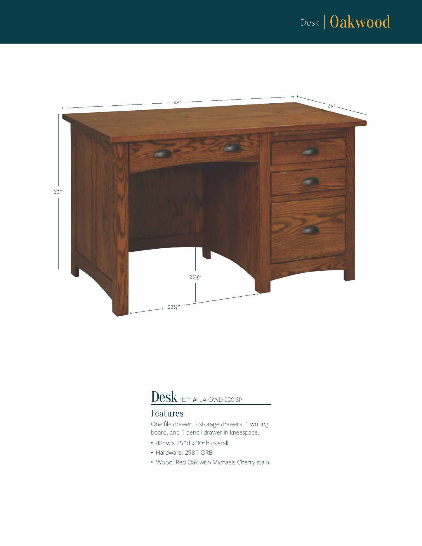 Oakwood U Desk