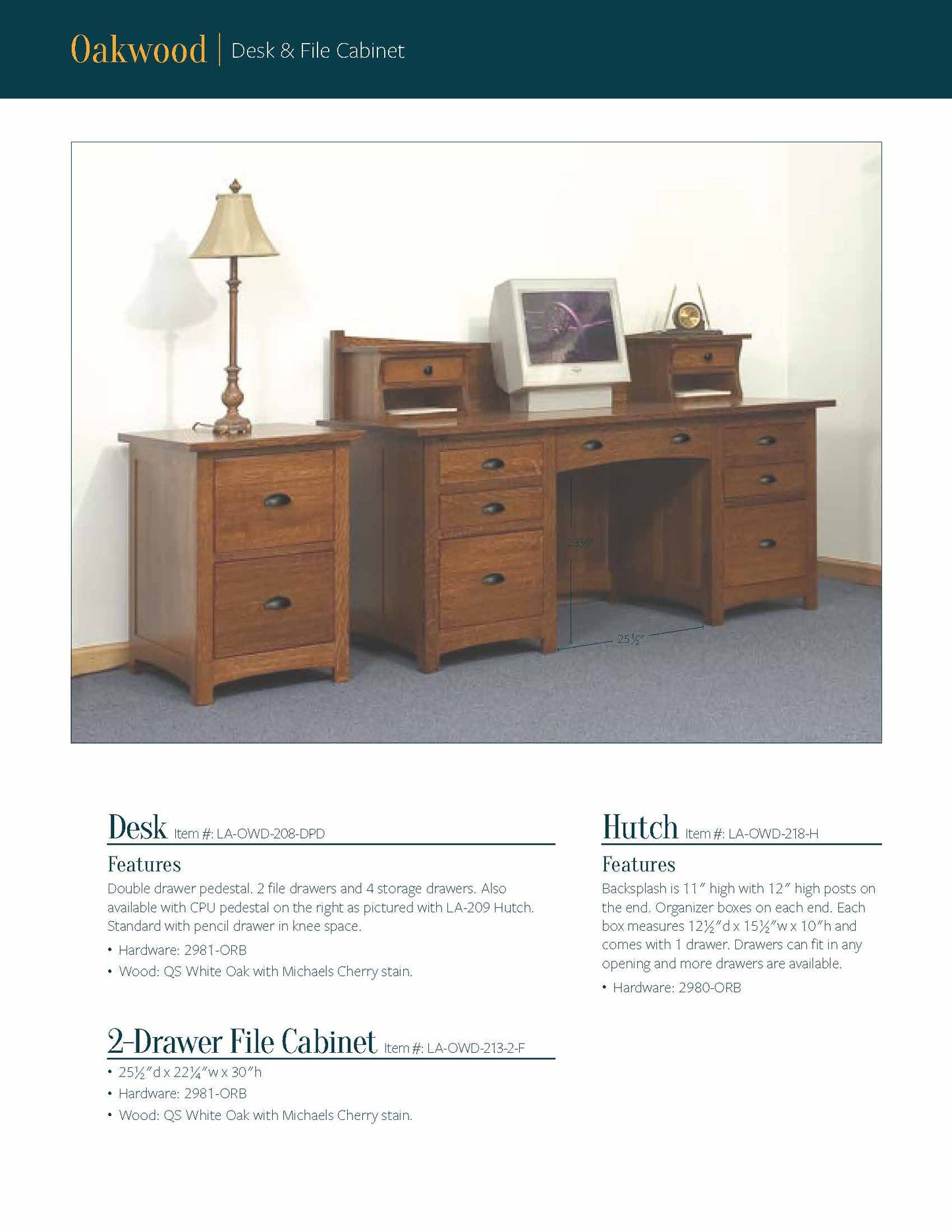 Oakwood U Desk