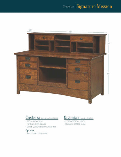 Signature Mission Single Pedestal Desk