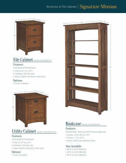 Signature Mission Single Pedestal Desk