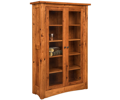 Aspen 37" Bookcase With Full Length  Glass Doors
