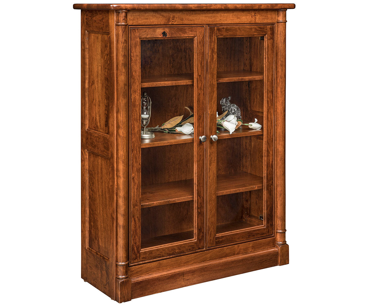 Covington  36" Bookcase With Full Length Glass Doors
