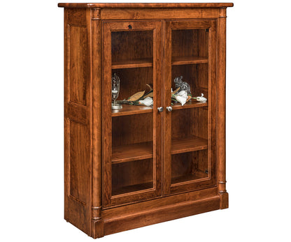 Covington  36" Bookcase With Full Length Glass Doors