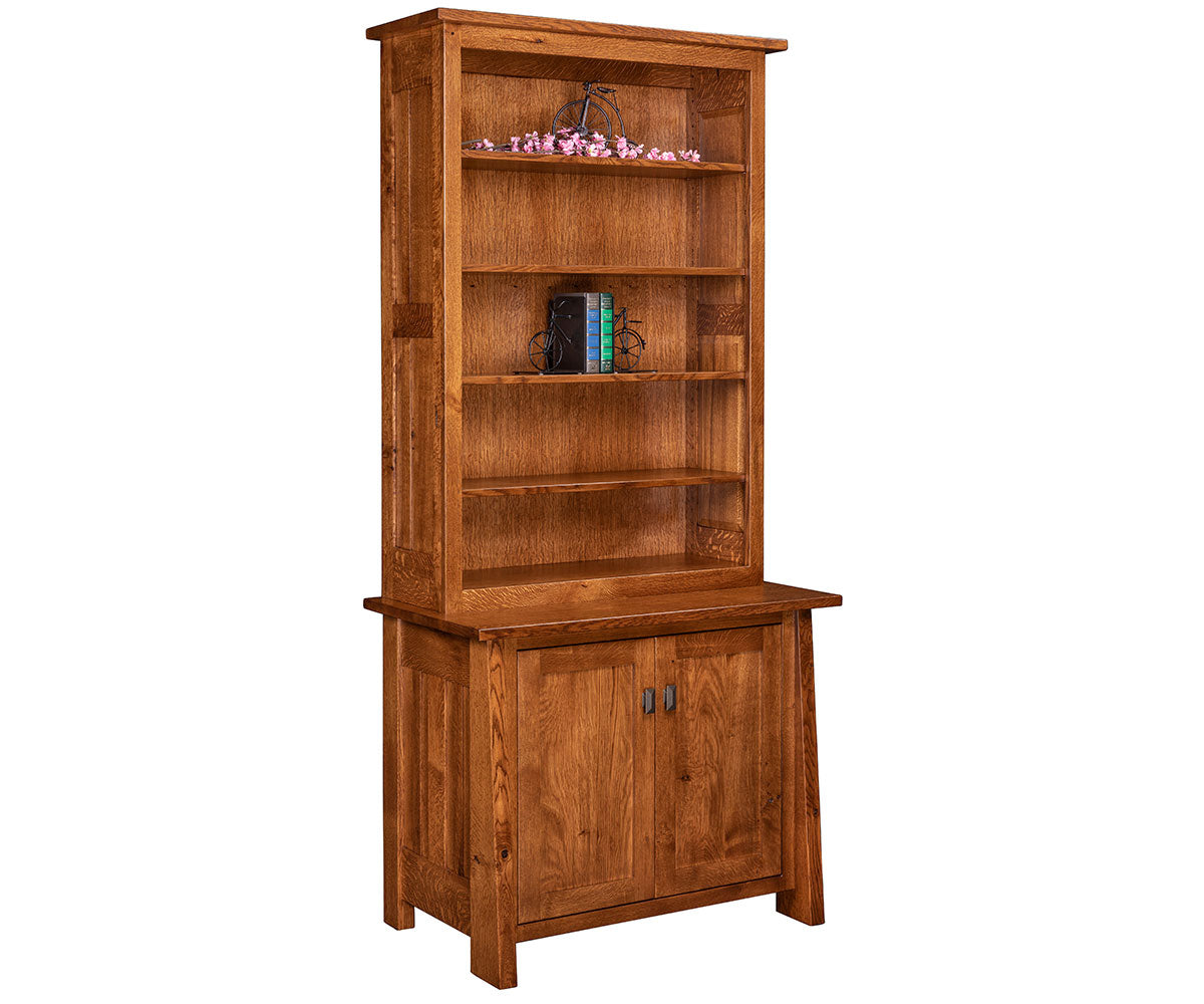 Aspen 2 Door Credenza & Bookcase Topper