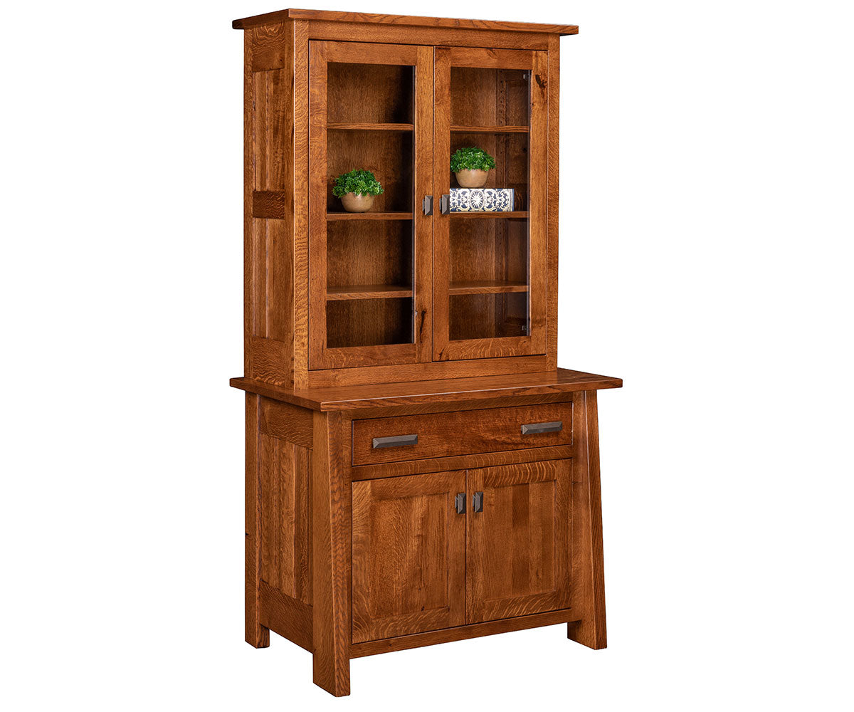 Freemont Mission 1 Drawer 2 Door Credenza & Bookcase Topper