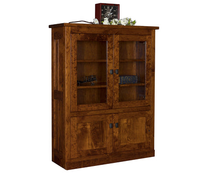 Freemont Mission 36" Bookcase With Top and Bottom Doors