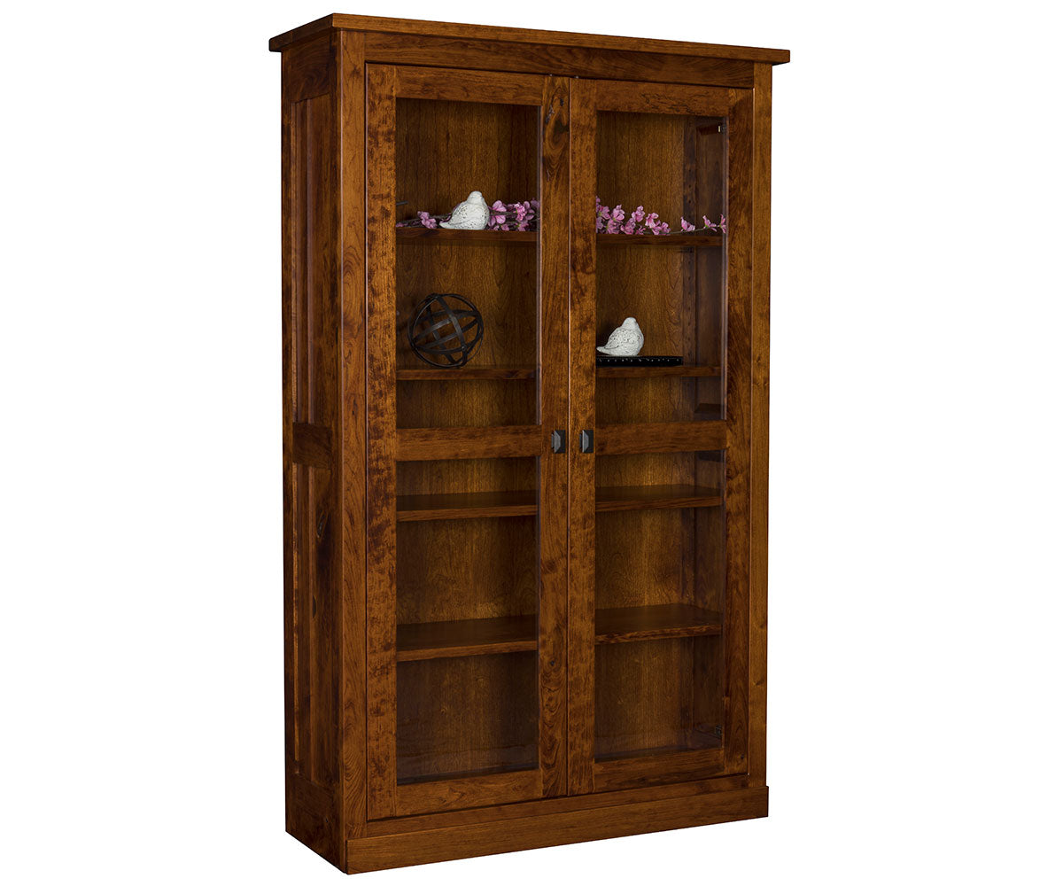 Freemont Mission 36" Bookcase With Full Length Glass Doors