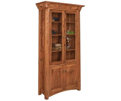 Manitoba 39" Bookcase With Top and Bottom Doors