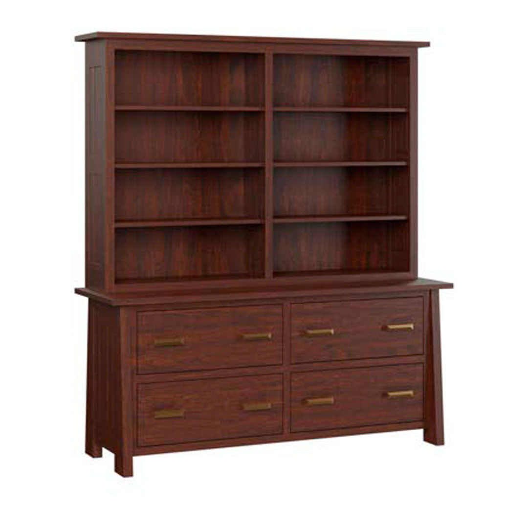 Freemont Mission 69" Lateral Credenza With Hutch