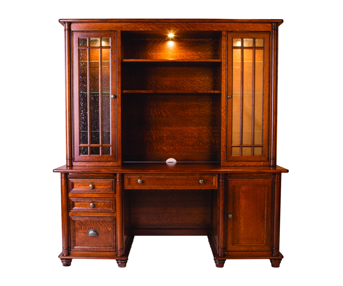 Belmont Credenza Desk & Hutch