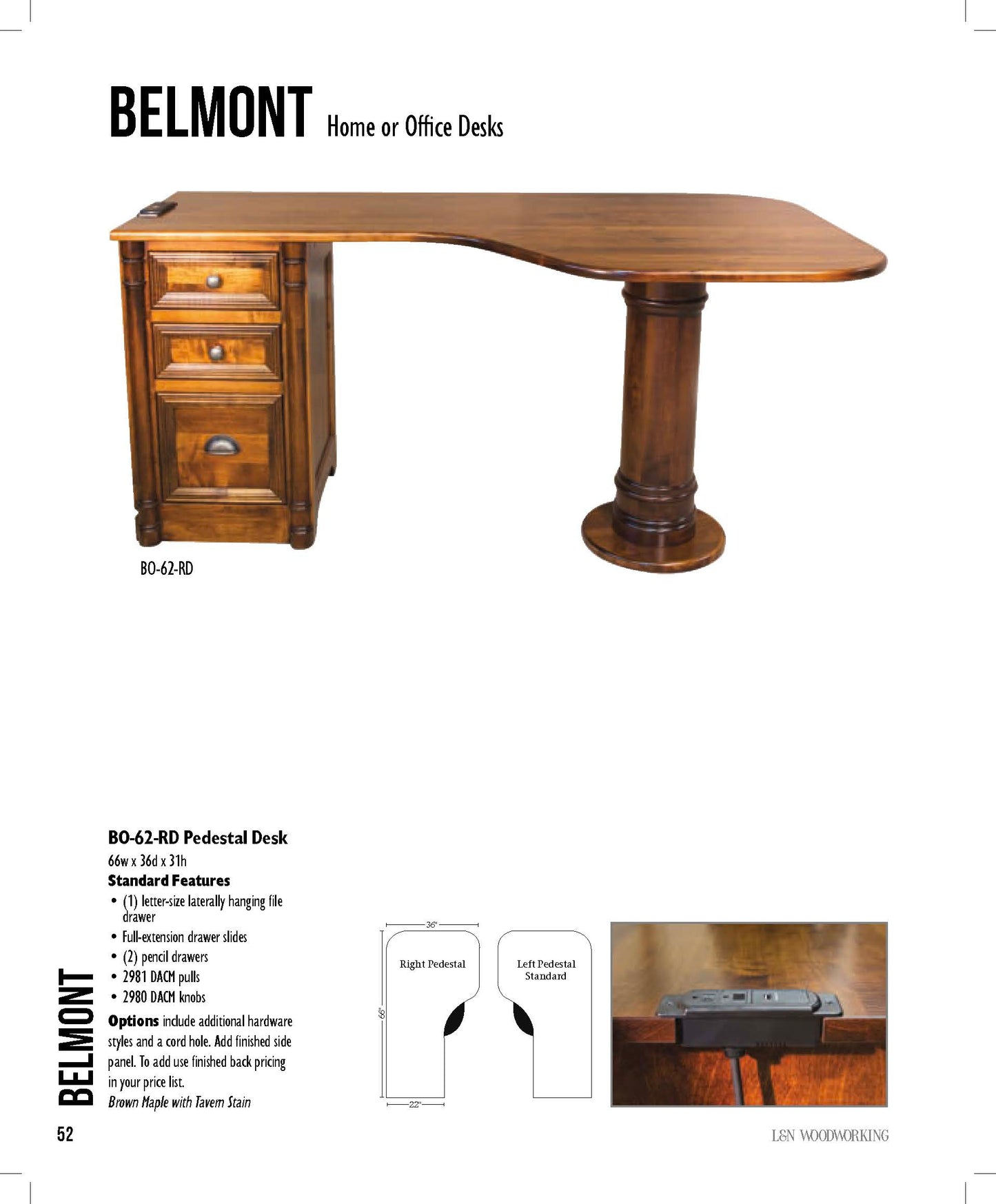 Belmont Pedestal Desk