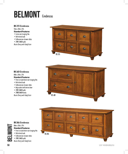 Belmont 2 Drawer 1 Door Credenza
