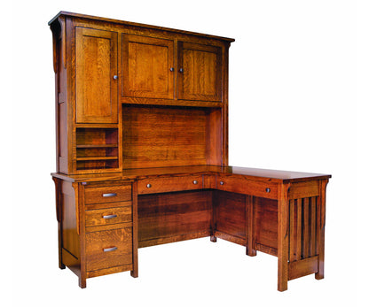 Boston 64" Corner Desk & Hutch Topper