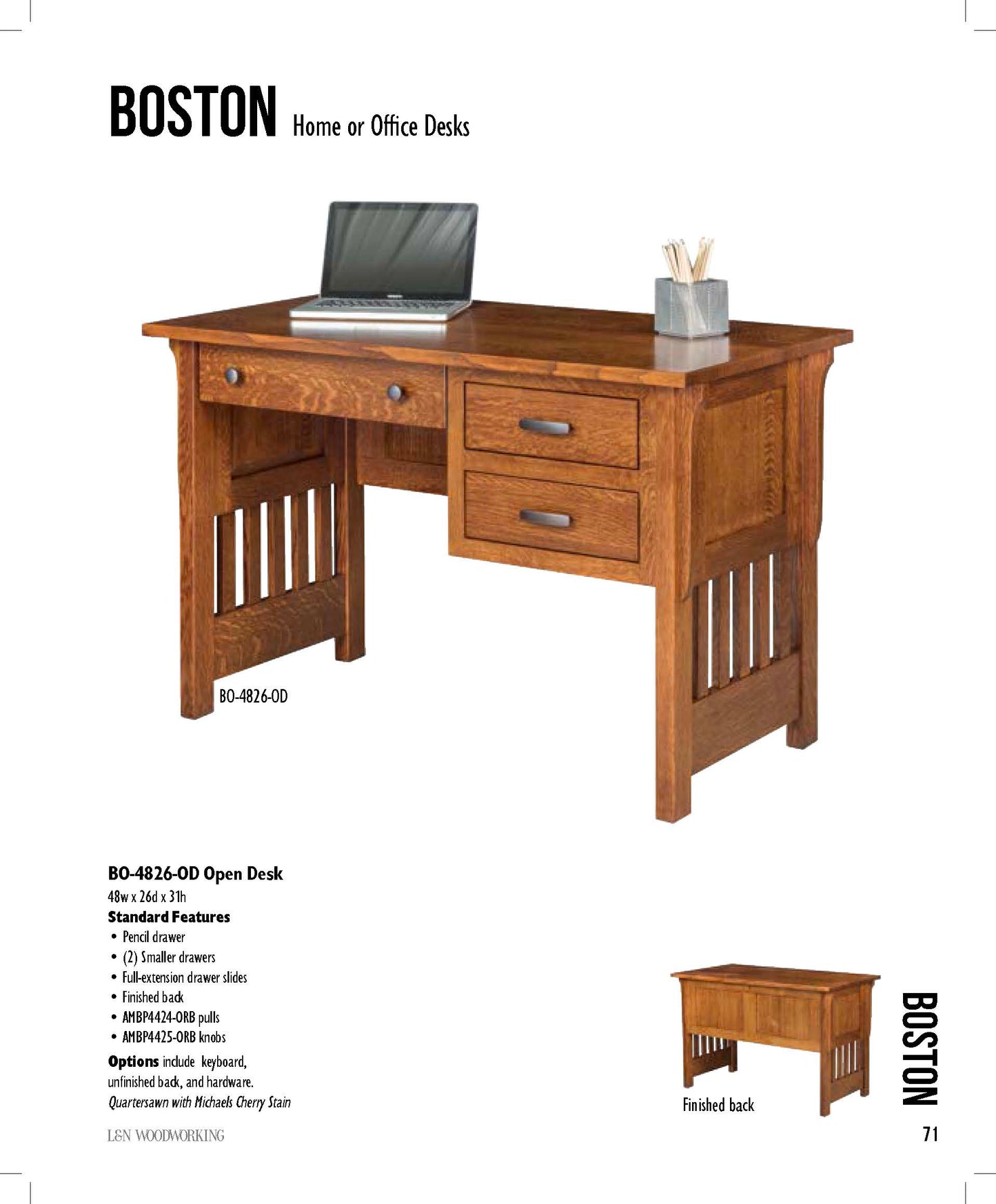 Boston 48" Open Desk