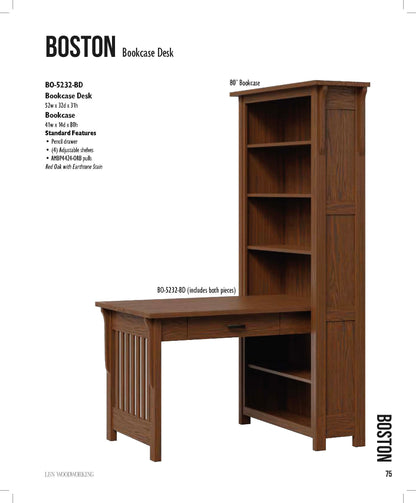 Boston Bookcase Desk
