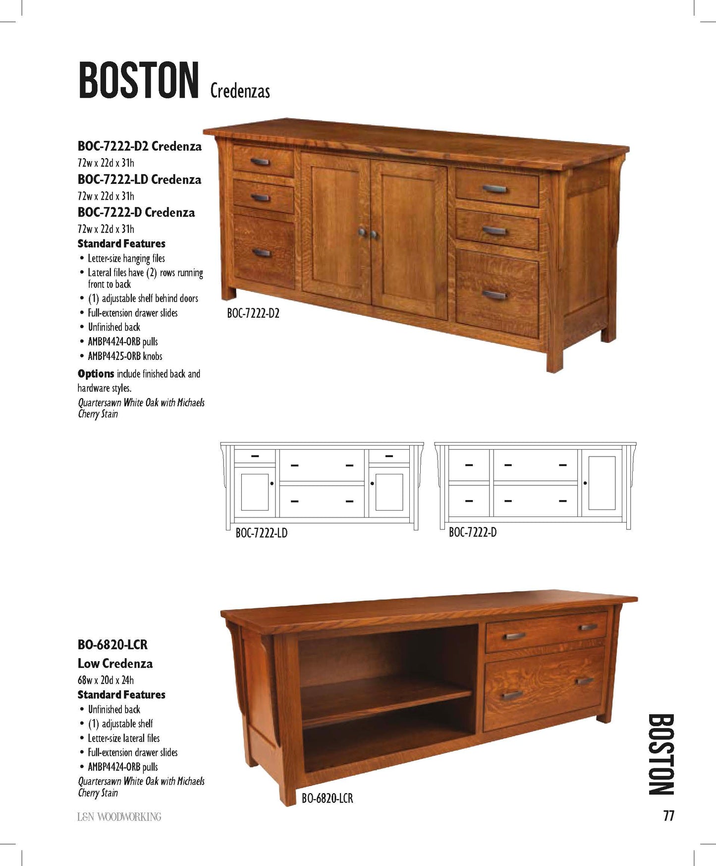 Boston 68" Low Credenza