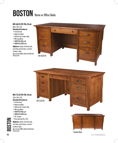 Boston 66" File Desk