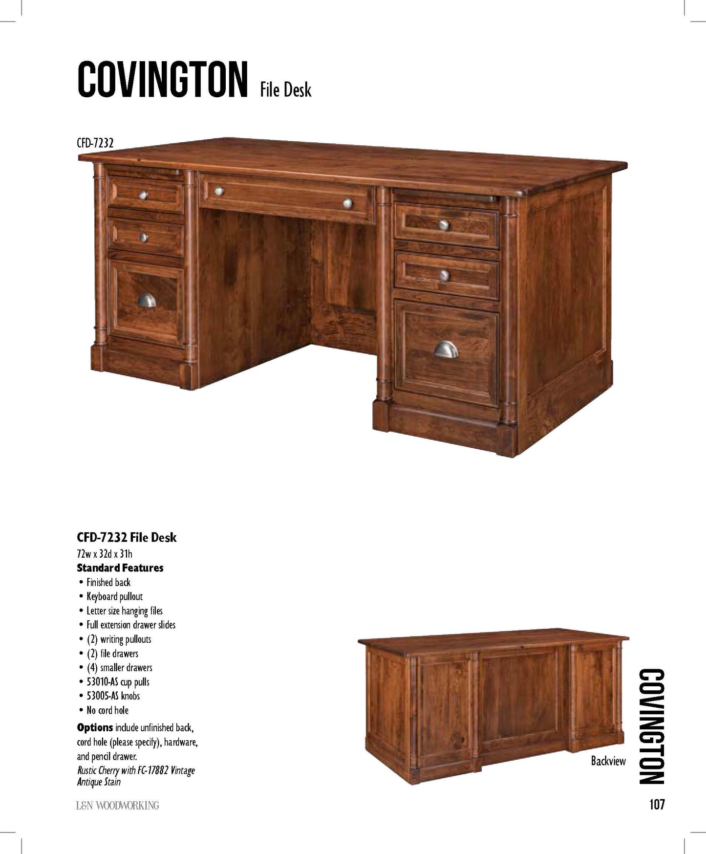 Covington File Desk
