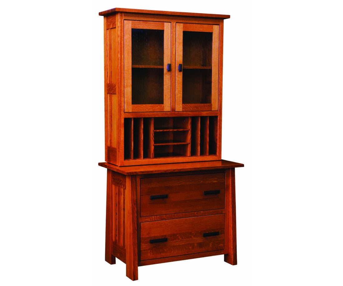 Freemont Mission File Cabinet With Hutch