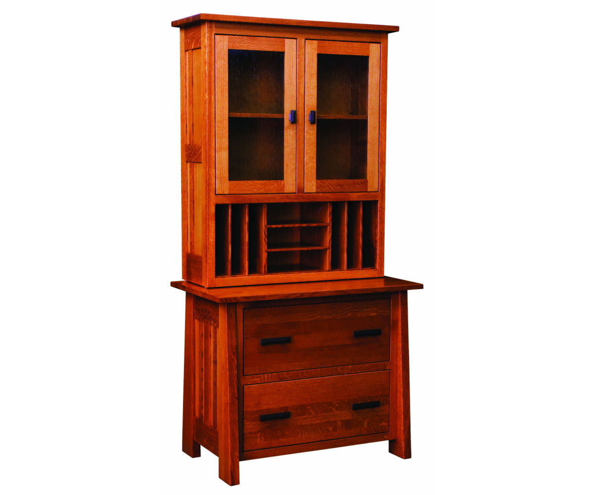 Freemont Mission File Cabinet With Hutch