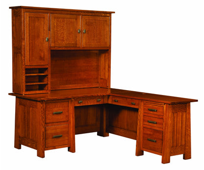 Freemont Mission 66" Corner Desk & Hutch