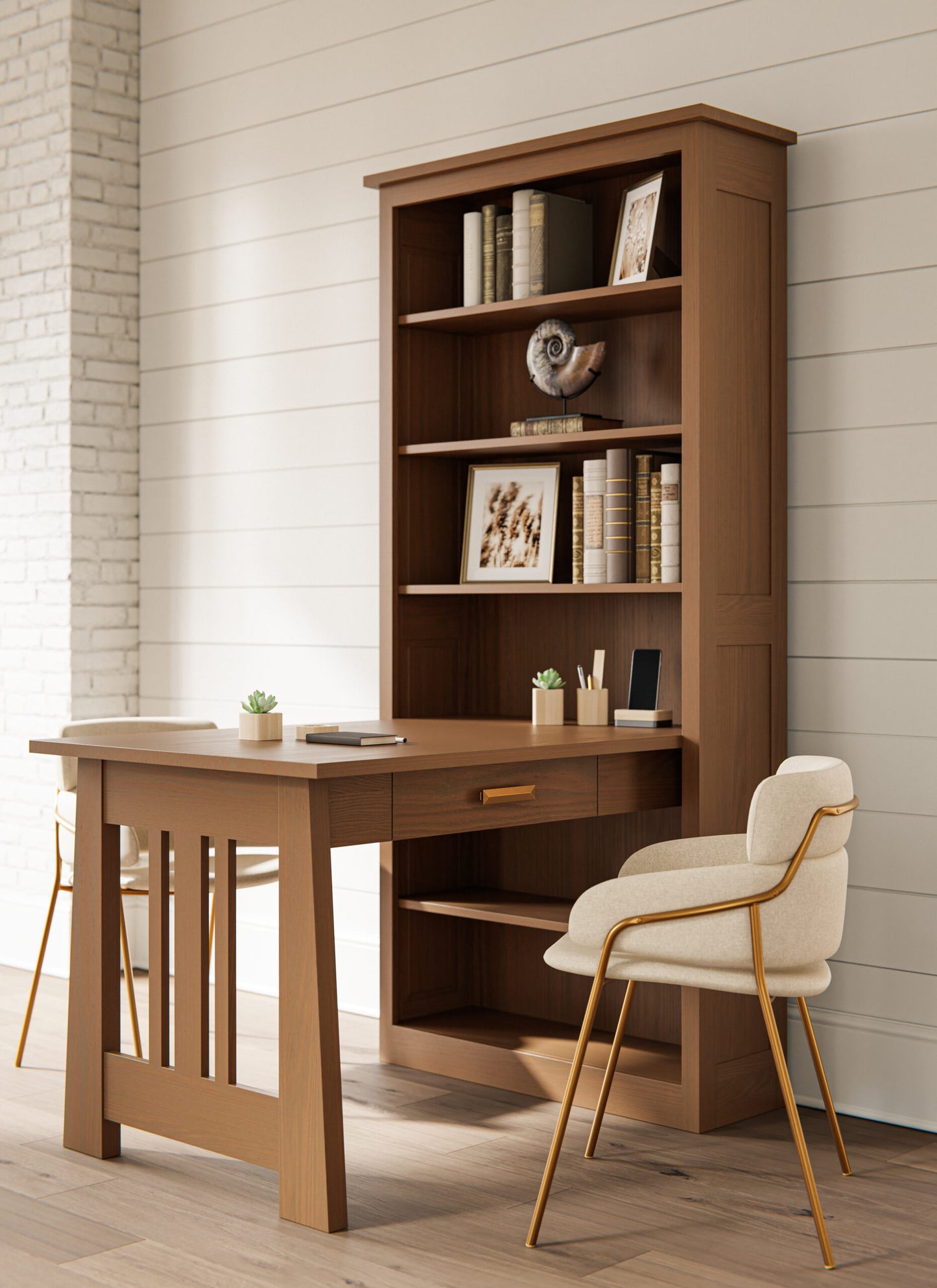 Freemont Mission Bookcase Desk
