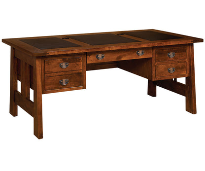 Freemont Mission 72" Open Pedestal Desk